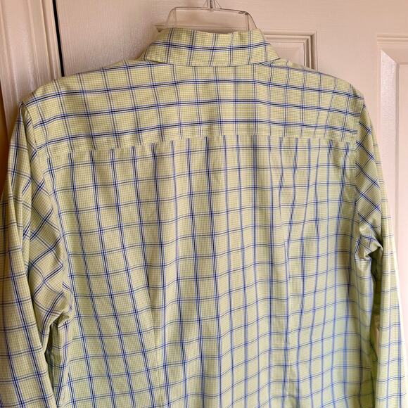 Lands' End Plaid No Iron Pinpoint Oxford Longsleeve Button Down Shirt Size 14 - Picture 8 of 12